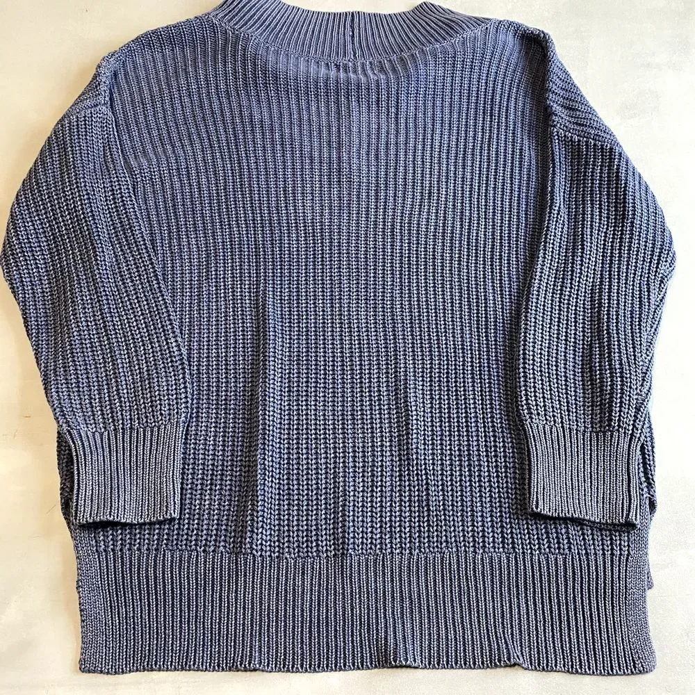 Aerie Sweater Mens Medium Oversized Vneck Knit Long Sleeve Baggy‎ - Picture 5 of 6